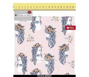 Jersey - Fräulein v. Julie Boho Pferd rosa